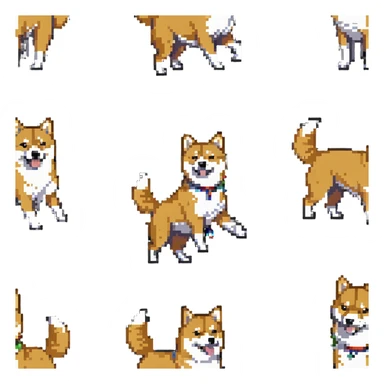 happy shiba inu dancing sticker