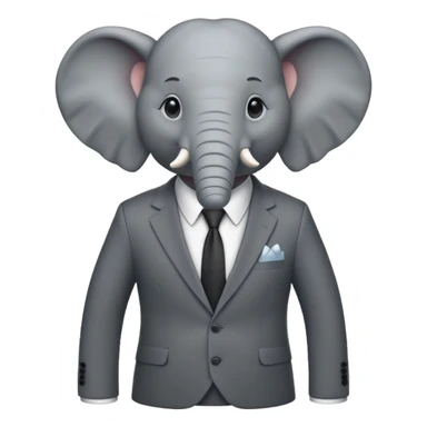 The elephand went in a suit
 sticker
