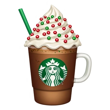 Iced Christmas Starbucks coffee sticker