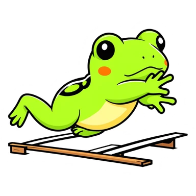 Frog running track sticker