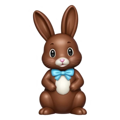 chocolate easter bunny sticker
