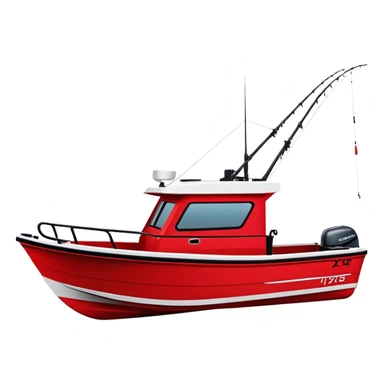 Fishing Boat - Lund 1775 Crossover XS (Model Year: 2022) (Iconic colour: Red with black trim) sticker