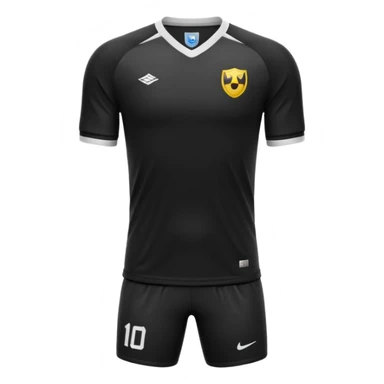 maillot football uni noir sans détails sticker