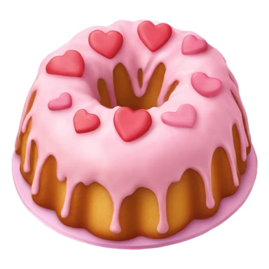 Light pink Valentine’s Day Bundt cake  sticker
