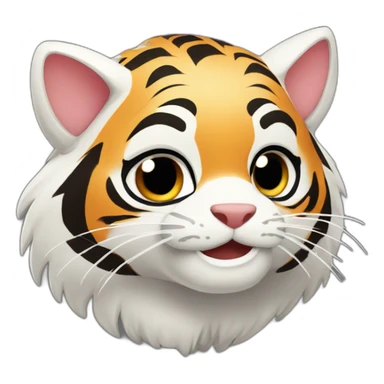 Tigre on rabit sticker