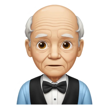 elderly with bow tie sticker