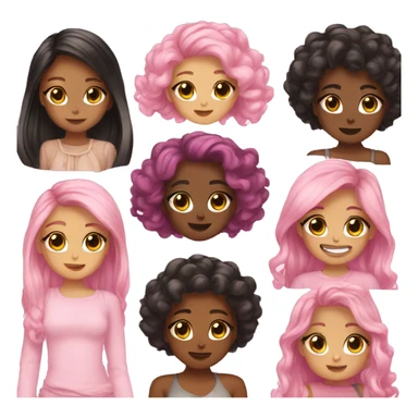 aesthetic girly emojis sticker