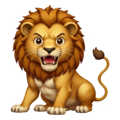 Lion eating sticker