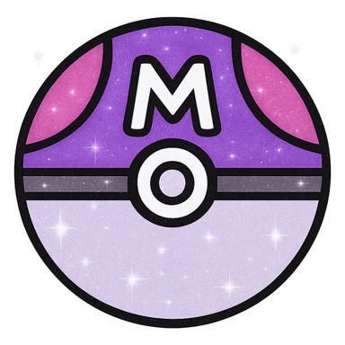 Add a sparkle effect to the minimalist Master Ball icon, preserving the original style and transparent background. sticker