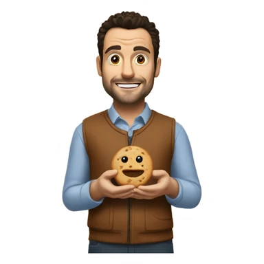 Nick Miller with a cookie sticker