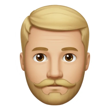 short blond hair clean cut mustache and beard 5ft 9 140lbs titian sticker