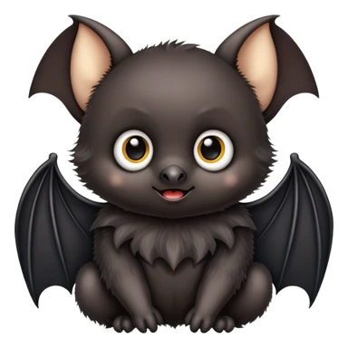 cute baby black bat sticker