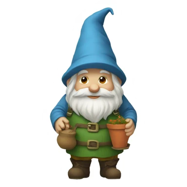 gnome with pots sticker