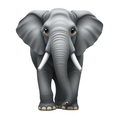 A elephant with a mustache  sticker