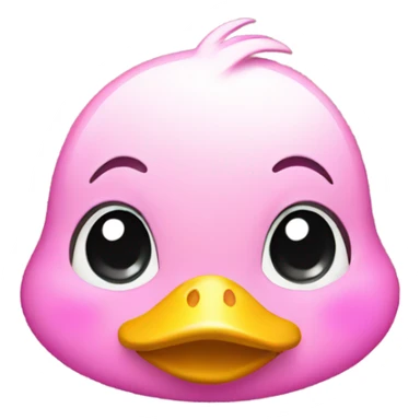 Cute yellow duck w pink ha sticker