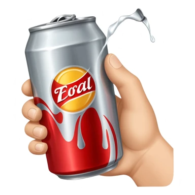 Crushing a can in a fist sticker