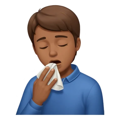 man sneezing into tisue















 sticker