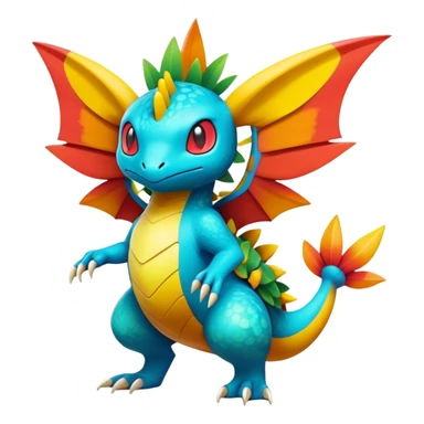 Colorful Exotic Tropical Pokémon-Fakémon-hybrid-creature (full body) sticker