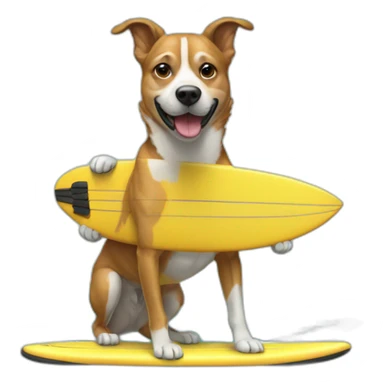 À dog surf sticker