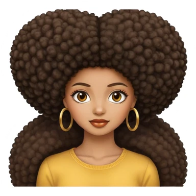 Beautiful girl with Afro  sticker