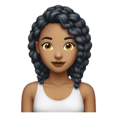 Mixed pretty girl sticker