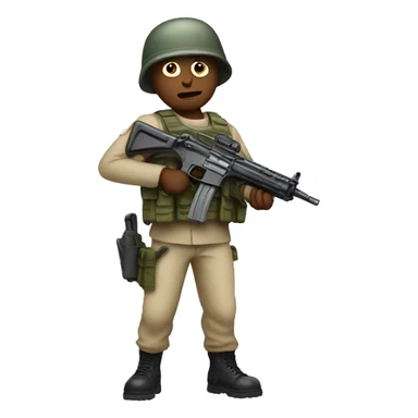 soldier with a gun sticker