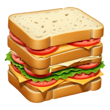 half cut sliced sandwich  sticker