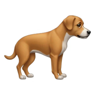 human drawing a dog sticker