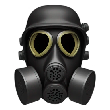 black m40 gas mask sticker