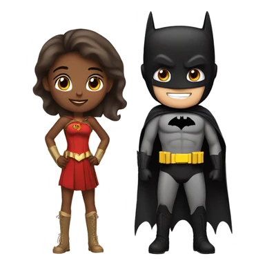 Girl Robin and Batman  sticker