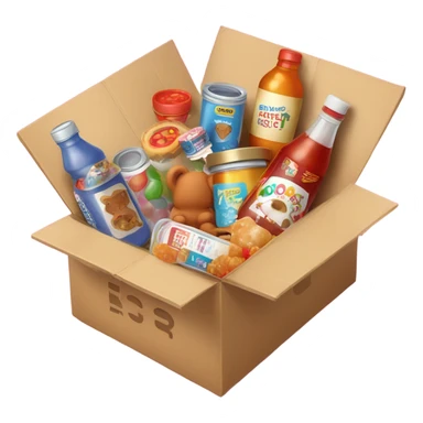 Pet products, hot sauce, snowballs and jars in box sticker