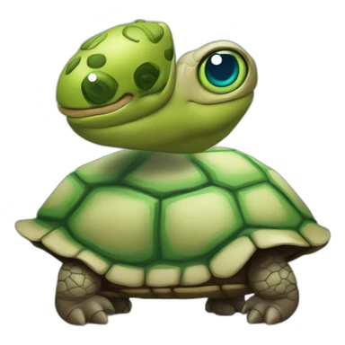 Éric zemur sur une tortue avec des yeux qui lance des lazer sticker