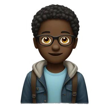 A african kid wearing glasses  sticker
