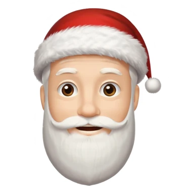 산타모자를 쓰지 않은 흰수염 젊은 청년 sticker