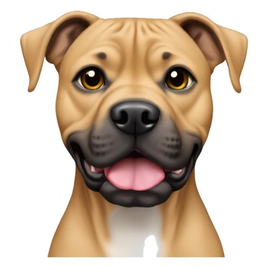 All Tan American Pitbull Mastiff Mixed with Black face sticker