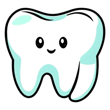 teeth app icon, clean modern dental application logo sticker