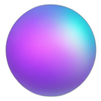 Lilac cyan gradient orb sticker