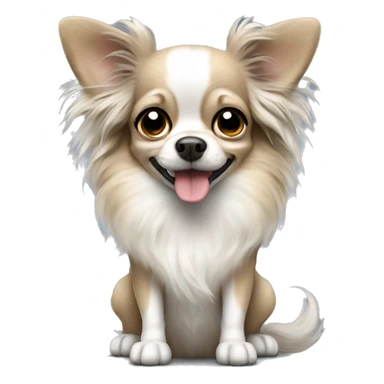 Long haired Merle Chihuahua  sticker