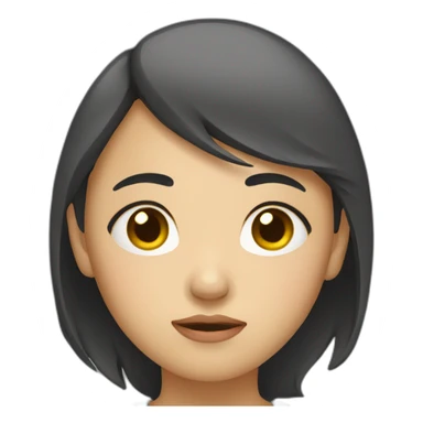 Asian woman is sad sticker