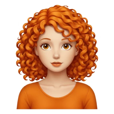 Woman with Orange Curly Hair – Shoulder-length orange curls.




 sticker