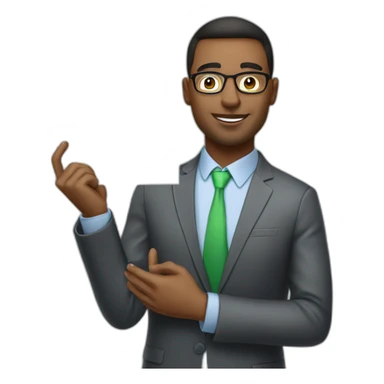 manager with a sign in his hands with the inscription agro sticker