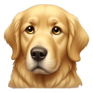 sad golden retriever  sticker