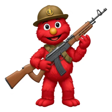 elmo with an AK47 sticker