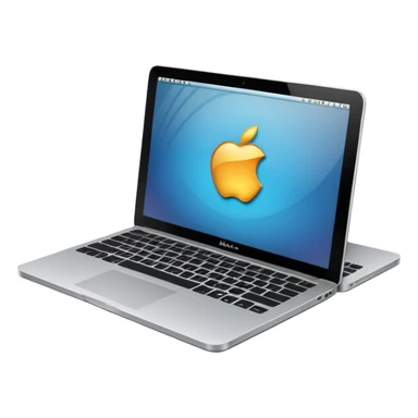 3D mac laptop sticker