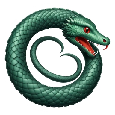 ouroboros serpent eating its own tail in a circle sticker