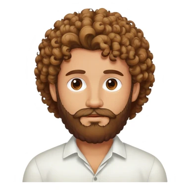 guy with beard and curlyish hair sticker