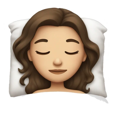 Brunette sleeping all day sticker
