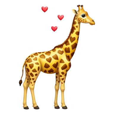 Jirafa con corazones sticker