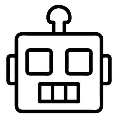 minecraft-like robotic face sticker