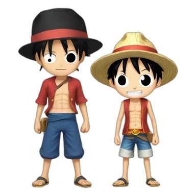 Luffy with ace sticker